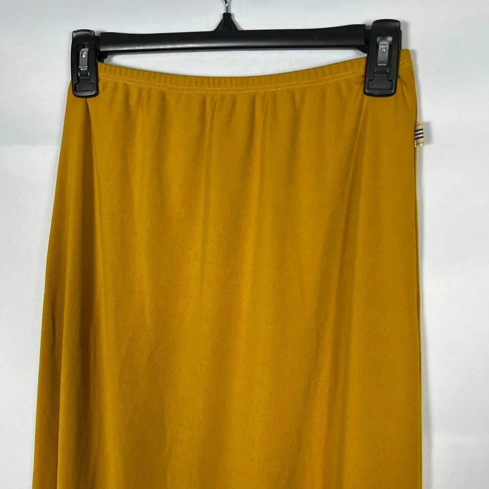Y2K BABY O VINTAGE MUSTARD YELLOW‎ MAXI SKIRT Small
